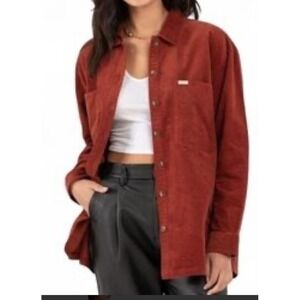 Brixton‎  flannel medium Dark Brick Men's /womens Long Sleeve Bottom Up